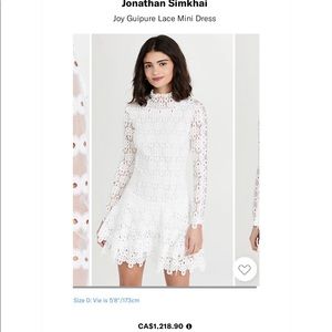 Jonathan Simkhai  Lace Mini Dress